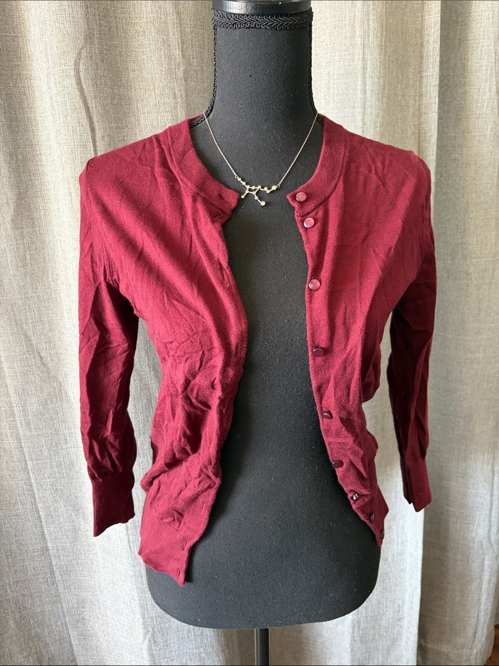 J. Crew Clare Cardigan in Burgundy